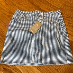Madewell checkered skirt